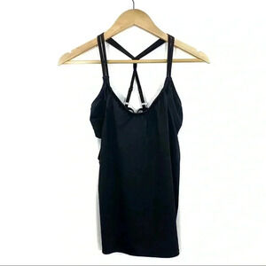 Athleta Womens Black Bra Racerback Tank Top